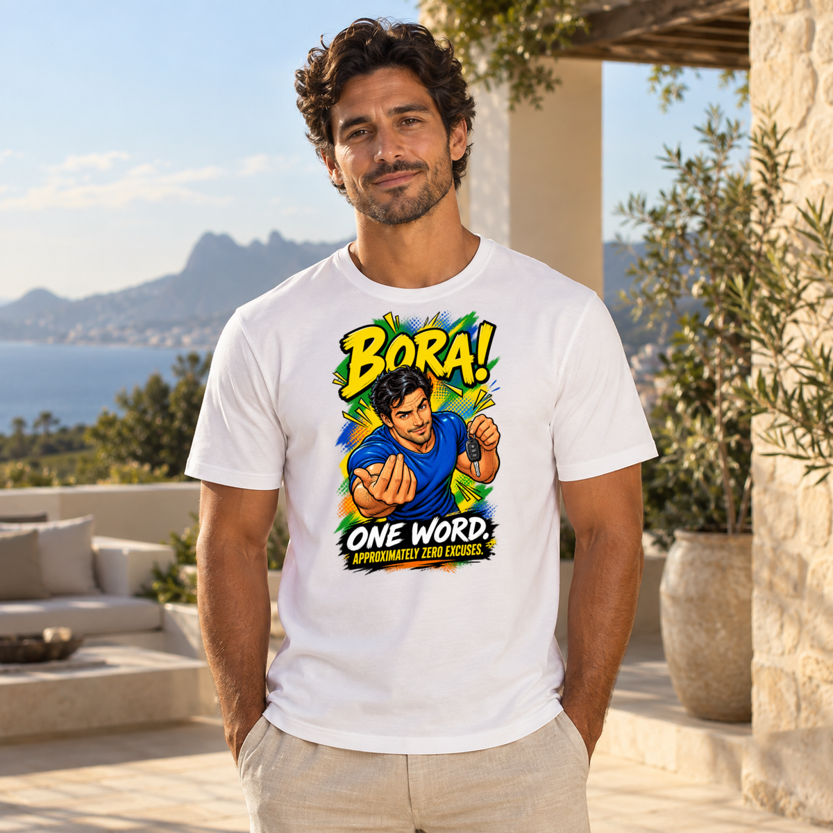 BORA! One Word, Zero Excuses – Brazilian Portuguese T-Shirt