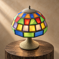 Custom Mosaic Dome Lamp