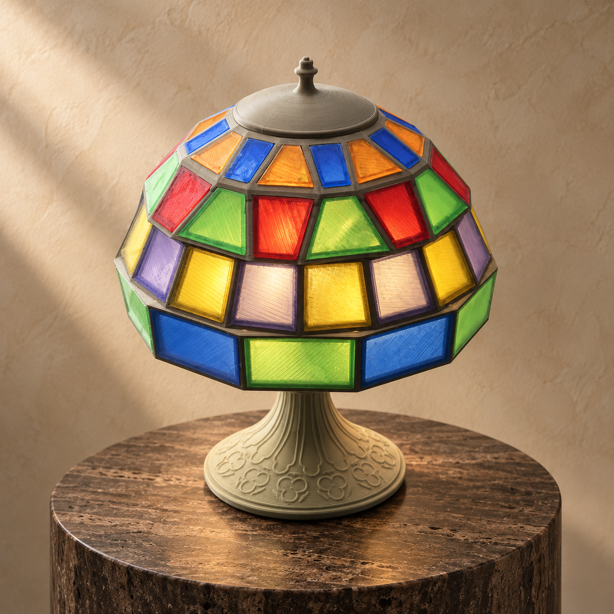 Custom Mosaic Dome Lamp