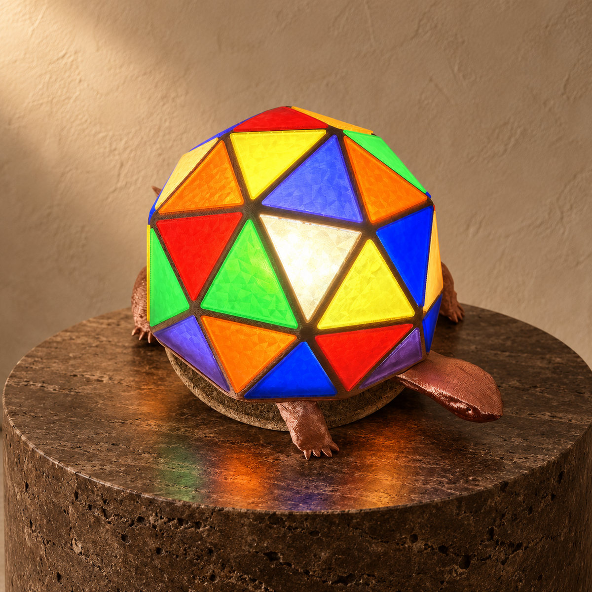 Custom Mosaic Turtle Lamp