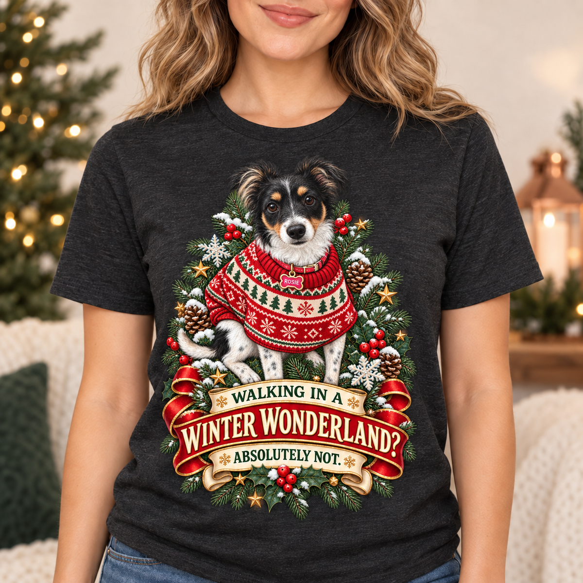 Personalised Pet Christmas T-Shirt – Your Pet, Their Christmas Personality